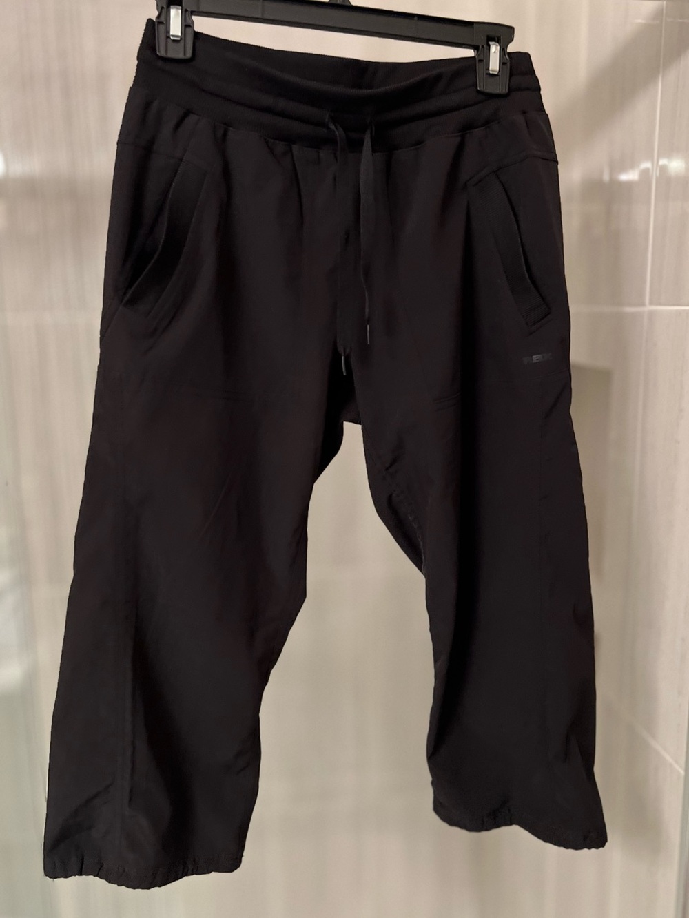 RBX Active Black Stretch Lightweight Capri Jogger Pants
